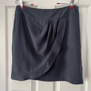 LOFT Charcoal Blue Mini Skirt